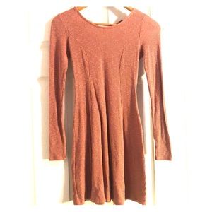 Tied up back fitted skater dress